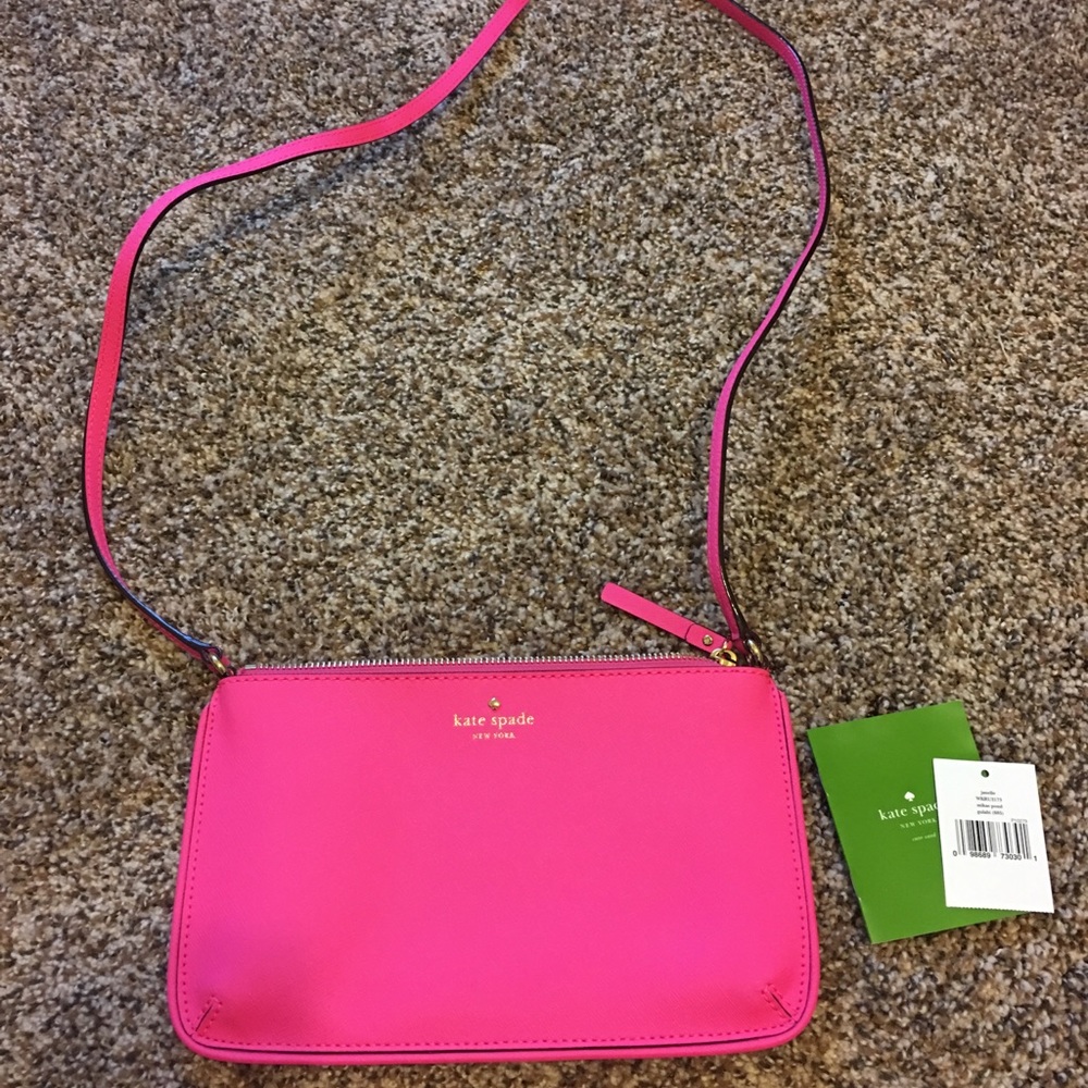 NWT Kate Spade Pink Saffiano Leather Crossbody